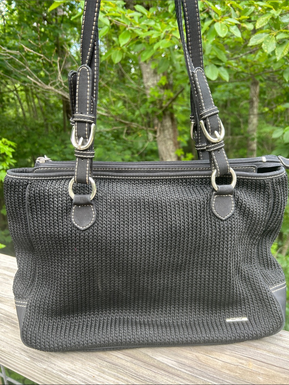 The Sak Black Woven Tote